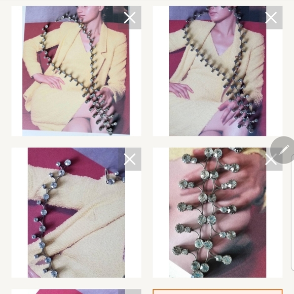 Art Deco 1920s Flapper Crystal Rhinestones Necklace Crystal Necklace Wedding AC1 - Picture 2 of 2